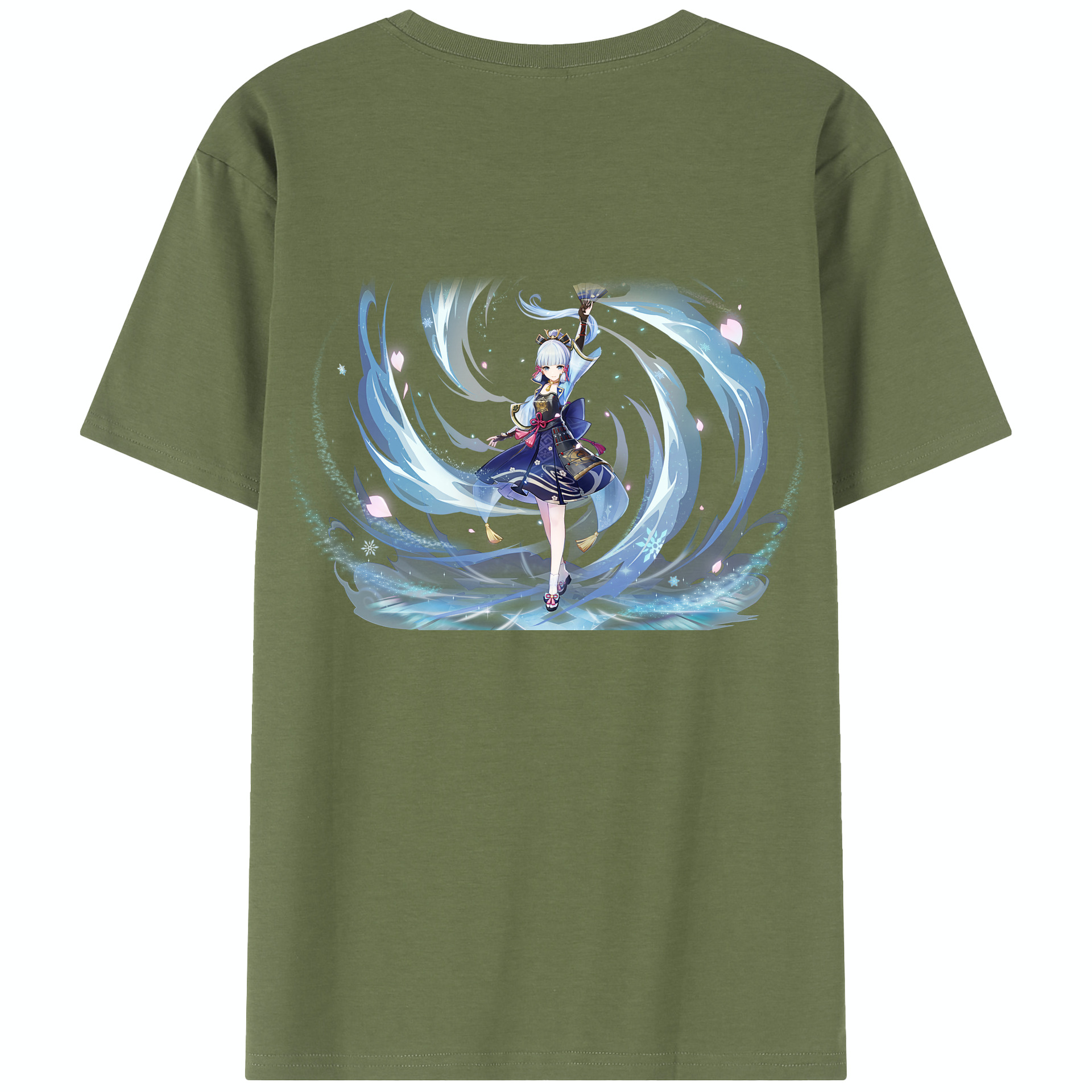 げんし神 神里綾華 神宮寺レン genshin Kamimiya Ren 綿100％半袖Tシャツ（背面プリント）
